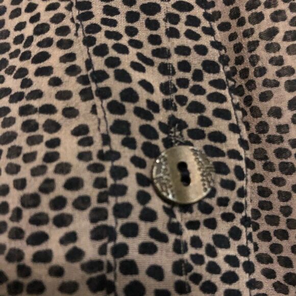 Mink Pink Cheetah Animal Print  Longline Tunic Button Up Blouse Womens Small - Picture 5 of 5